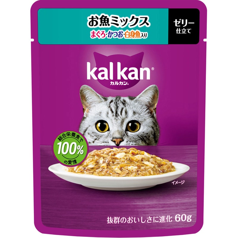 マース カルカン お魚ミックス かつお・白身魚 60g