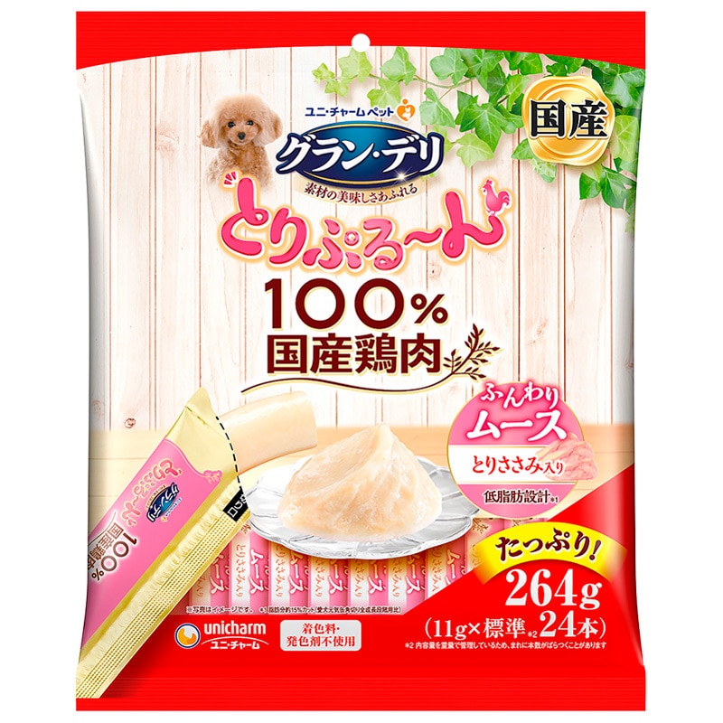 ユニ・チャーム とりぷるーん ムースとりささみ 24本