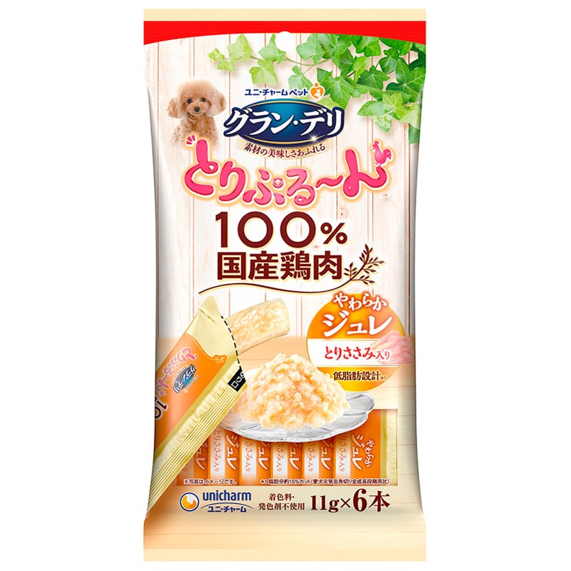 ユニ・チャーム とりぷるーん ジュレ とりささみ 6本