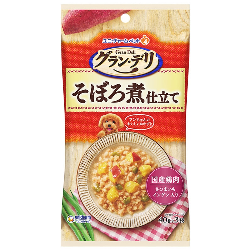 ユニ・チャーム グラン・デリ パウチ そぼろ煮仕立て40g×3個