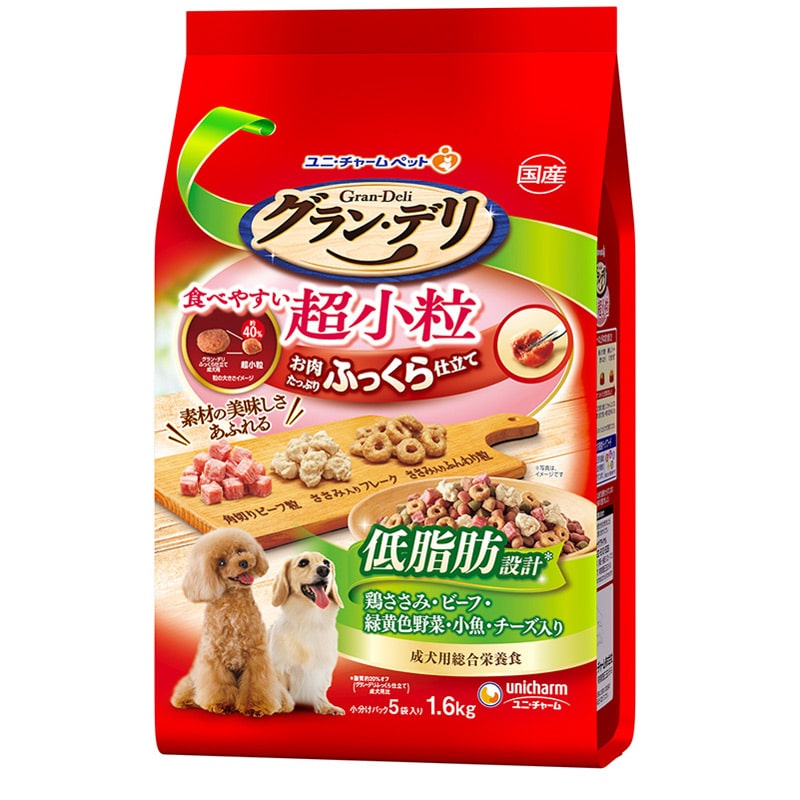ユニ・チャーム グラン・デリ ふっくら低脂肪 食べやすい超小粒 1.6kg