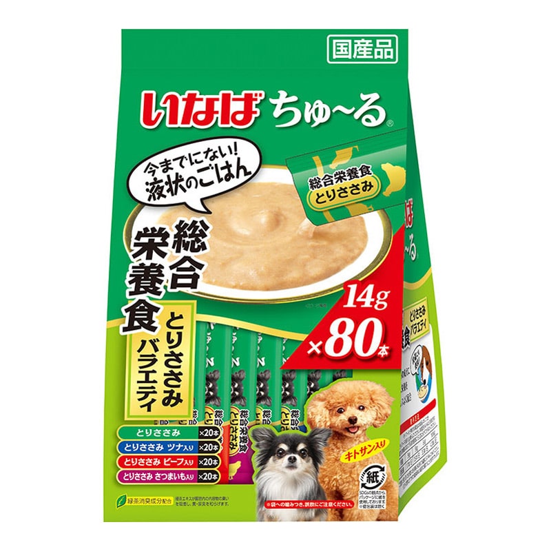 いなば 犬ちゅ〜る ささみバラエティ 14g×80本