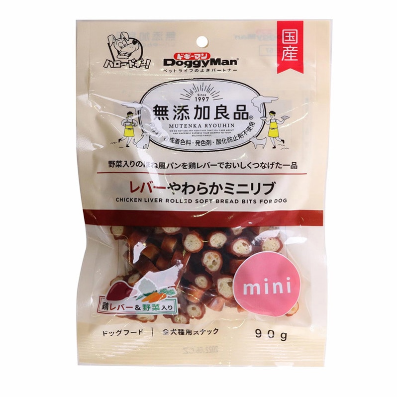 ドギーマンハヤシ 無添加良品 レバーやわらか ミニリブ 90g