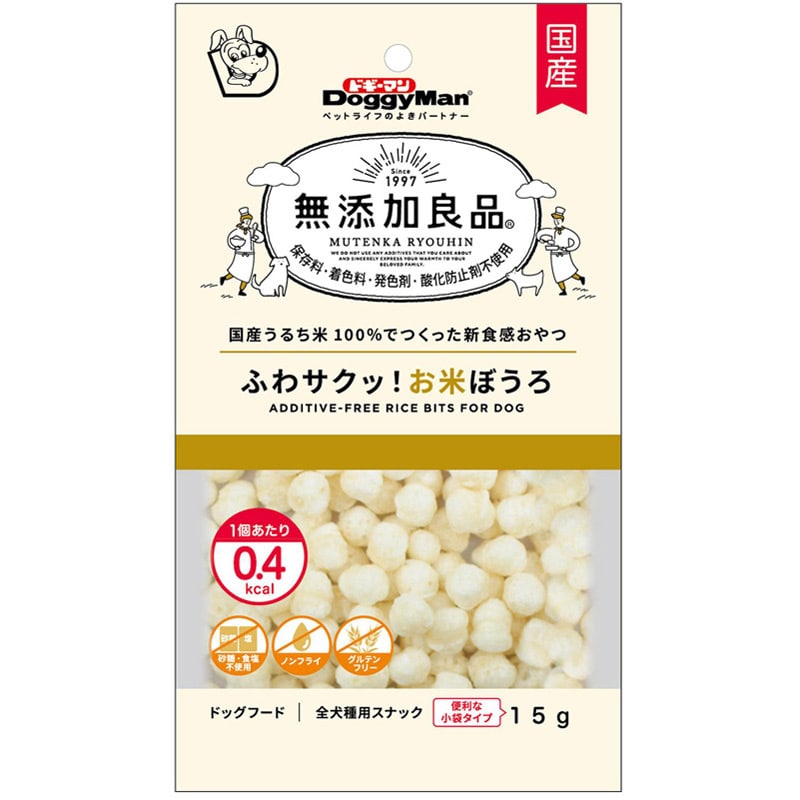 ドギーマンハヤシ 無添加良品 ふわサクッ!お米ぼうろ 15g