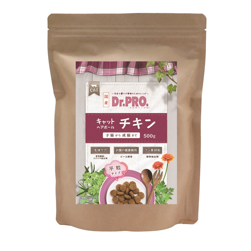 ニチドウ Dr.PRO キャット ヘアボール チキン 毛玉コントロール 500g