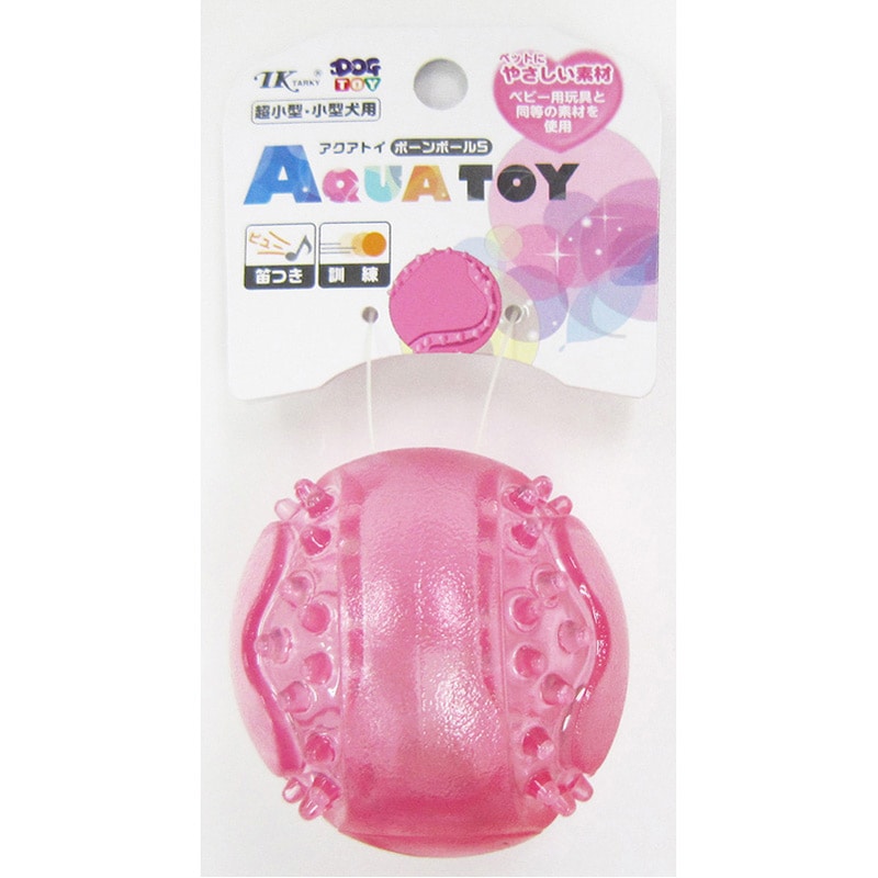 アース・ペット ドッグトーイ アクアトイ ボーンボール S ピーチ