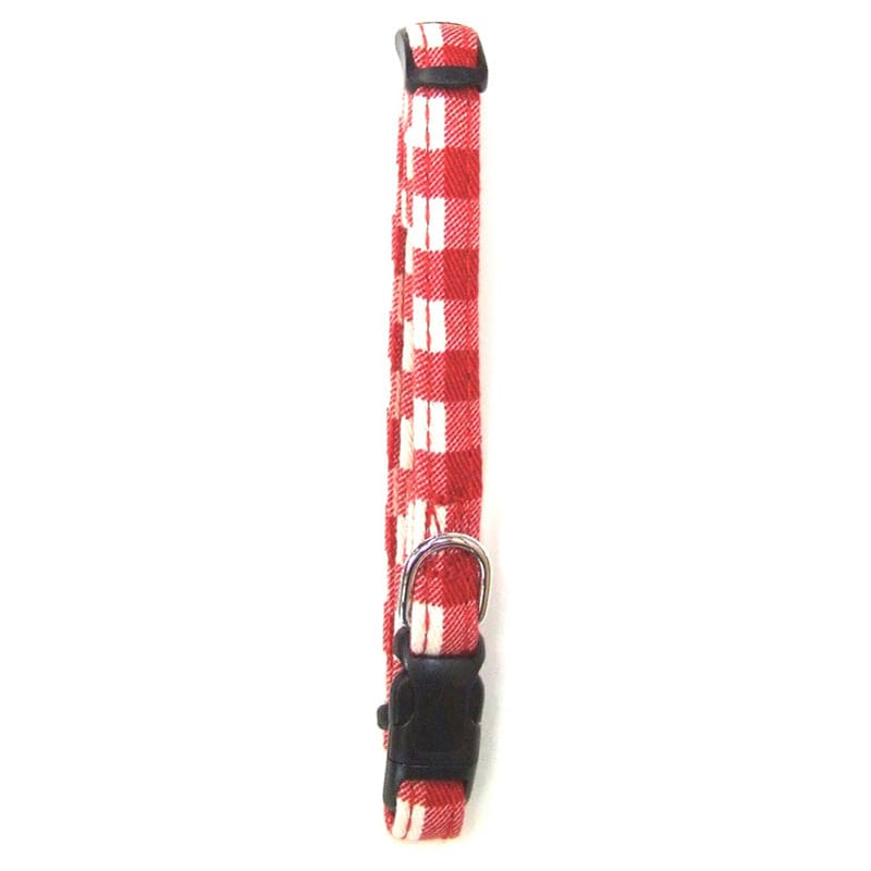 岡野 コットンチェックカラー #10 レッド