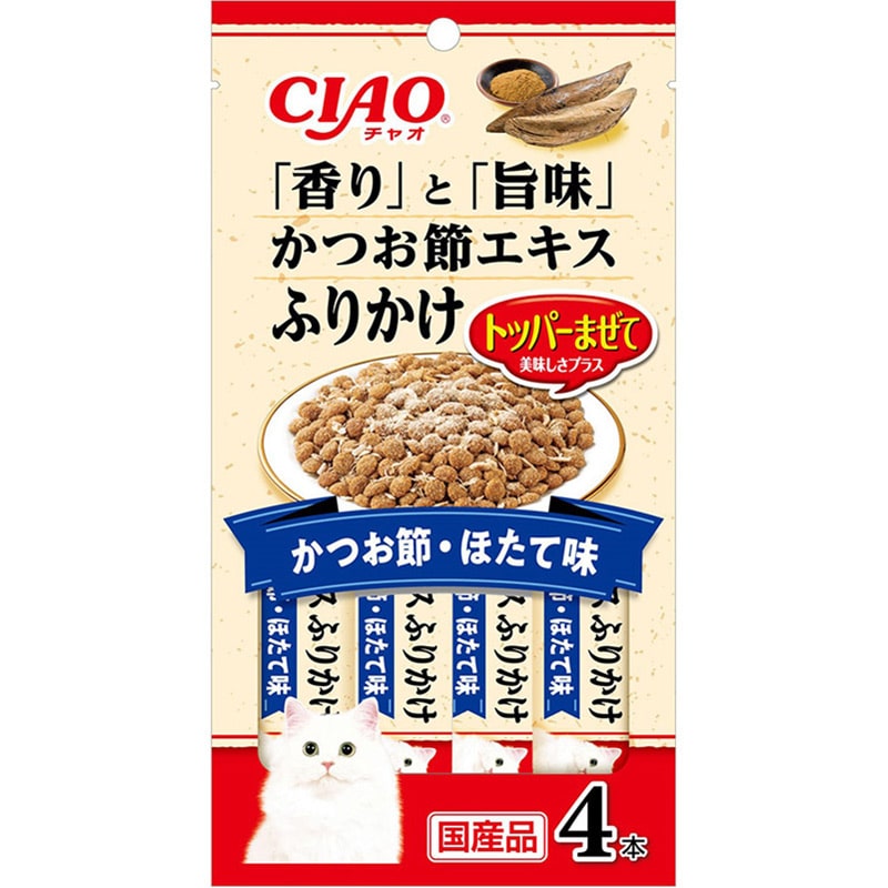 いなば CIAO かつお節エキスふりかけ かつお節・ほたて味 4本