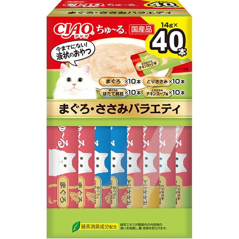 いなば CIAO ちゅ〜る まぐろささみバラエティ 40本 BOX