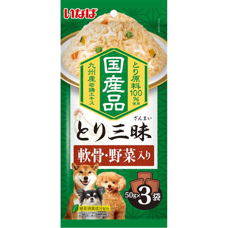 いなば とり三昧 軟骨・野菜入り 50g×3袋