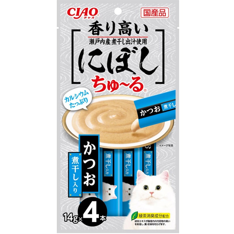 いなば CIAO 煮干ちゅ〜る かつお煮干入り 14g×4本