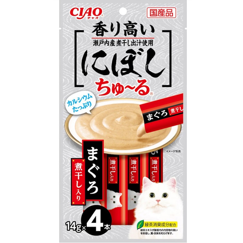 いなば CIAO 煮干ちゅ〜る まぐろ煮干入り 14g×4本
