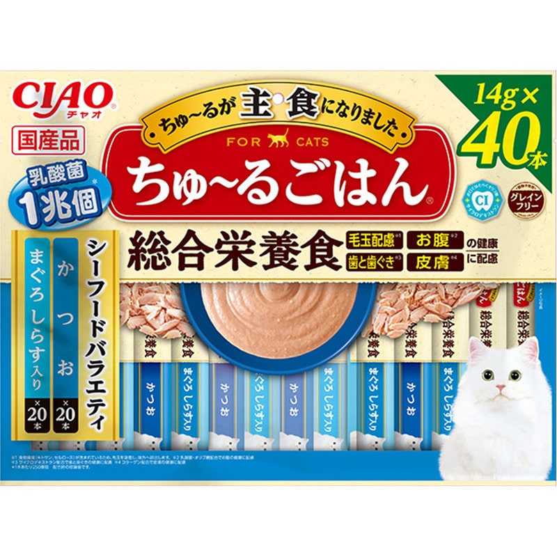 いなば CIAO ちゅ〜るごはん シーフードバラエティ 40本
