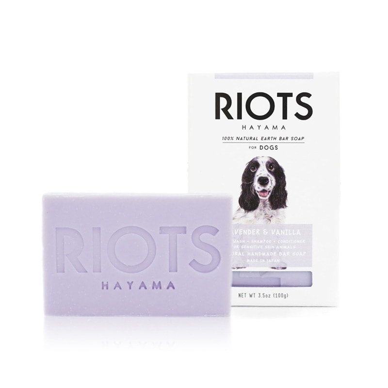 RIOTS ナチュラルアースバーソープ 100g ラベンダー&バニラ