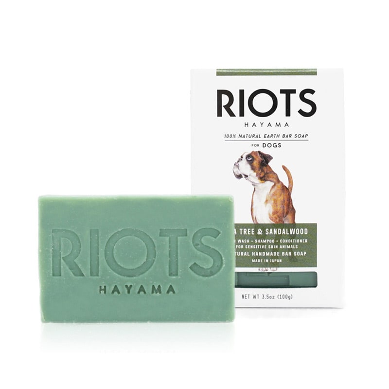 RIOTS ナチュラルアースバーソープ 100g ティーツ&サンダウッド