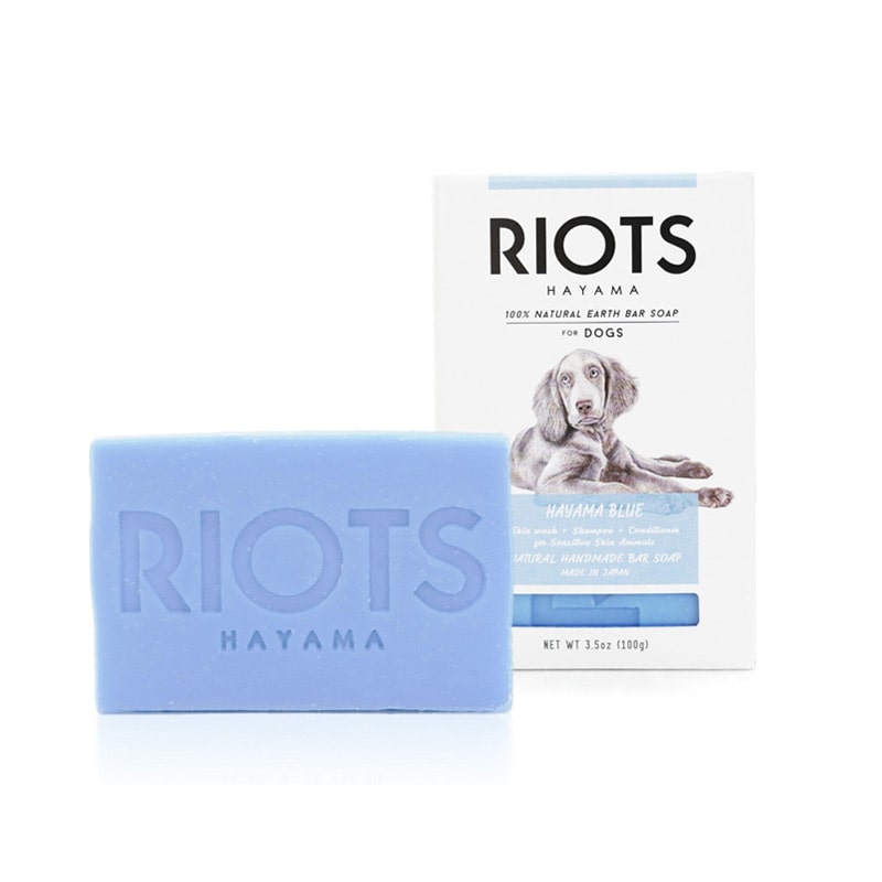 RIOTS ナチュラルアースバーソープ 100g ハヤマブルー