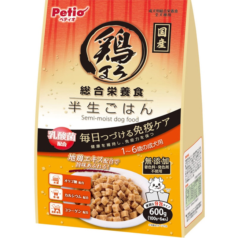 ペティオ 鶏まろ 半生ごはん成犬用 600g