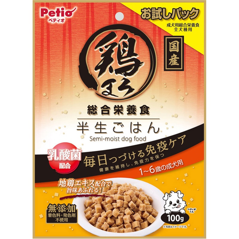 ペティオ 鶏まろ 半生ごはん成犬用 100g