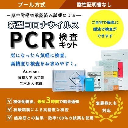 【プール方式】新型コロナウイルスPCR検査　　（100個）