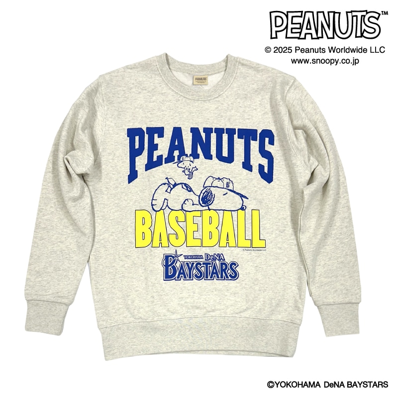 25SNOOPY BAYSTARS トレーナー(オートミール) Lサイズ