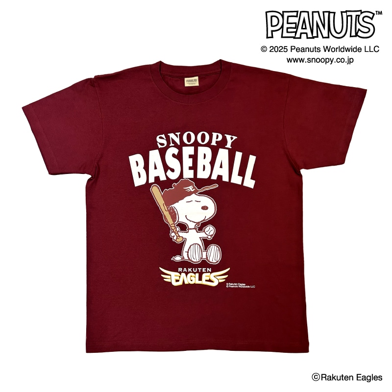 25SNOOPY EAGLES Tシャツ(クリムゾンレッド) Sサイズ