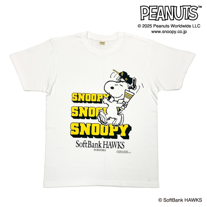 25SNOOPY HAWKS Tシャツ(ホワイト) XLサイズ