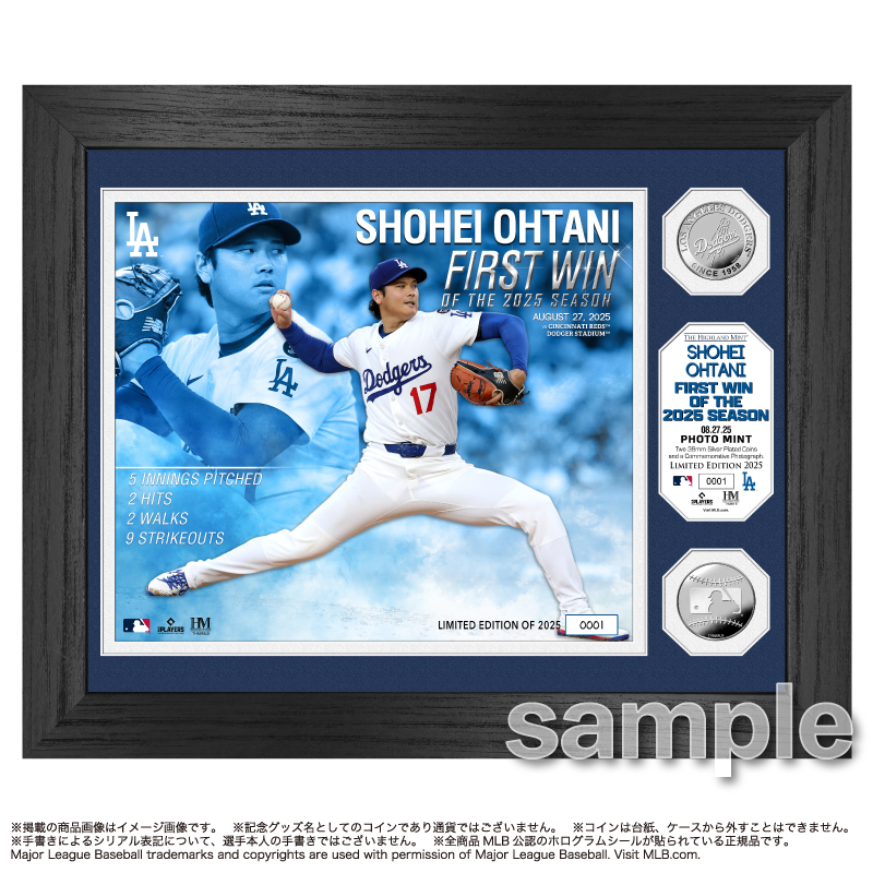 ☆【限定】ドジャース 大谷翔平 選手 移籍記念 ダブルコインフォトミント MLB ドジャース 大谷翔平 2025公式戦 初勝利記念 ダブルコイン