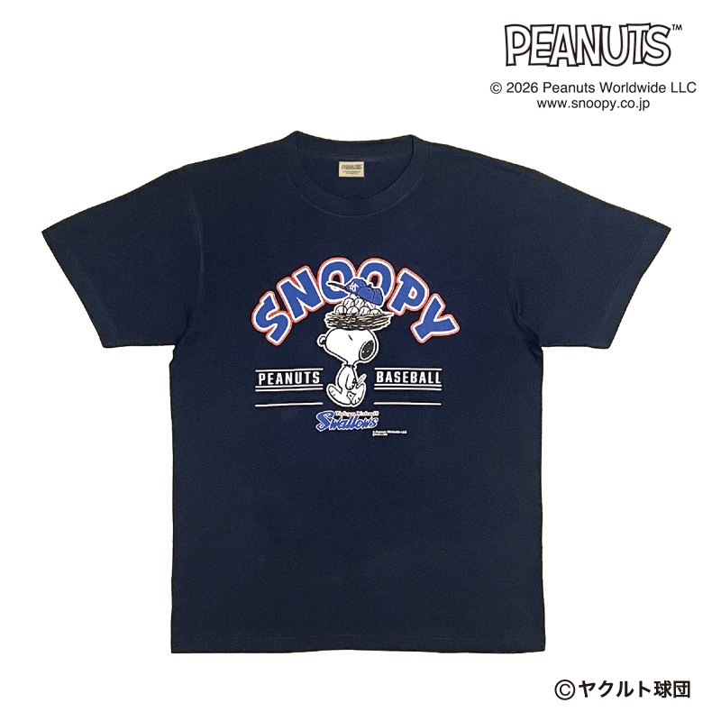 26SNOOPY SWALLOWS Tシャツ(ネイビー) S(S ネイビー)｜郵便局のネット