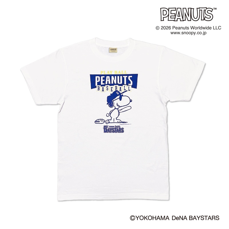 26SNOOPY BAYSTARS T�V���c(�z���C�g) S�`XL
