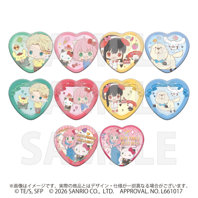 SPY×FAMILY�E�T�����I�L�����N�^�[�Y�@�g���[�f�B���O�n�[�g�ʃo�b�W�i�S10��j